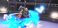 King Dedede about to perform the final hit.