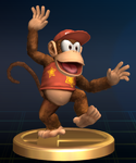 Diddy Kong trophy from Super Smash Bros. Brawl.