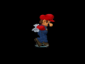 Mario performing his double jump in Melee.