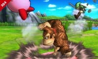 Donkey Kong using Hand Slap in SSB4.