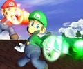 Mario and Luigi's Fireballs in Melee.