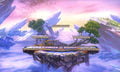 Wider view of the stage in Super Smash Bros. for Nintendo 3DS.