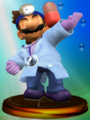 Dr. Mario trophy from Super Smash Bros. Melee.