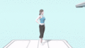 Wii Fit Trainer's up taunt.
