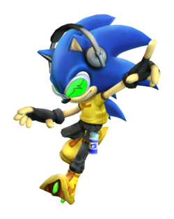 Sonic's alternate skin in Project M, which is made to look like the main character of Jet Set Radio.