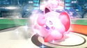 Kirby using Rollout on Pokemon Stadium 2.