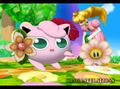 Holding a Fire Flower with Jigglypuff on Green Greens.