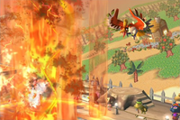 Ho-Oh performing Sacred Fire in Super Smash Bros. Brawl. Source: IGN