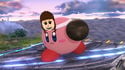 Kirby using Shot Put on Battlefield.