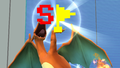 Charizard holding a Special Flag.