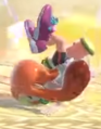 Inkling performing a tech in Ultimate.