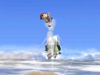 Ness's down aerial in Project M.