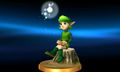 Saria's trophy as it appears in Super Smash Bros. for 3DS.