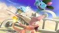 With Squirtle and Charizard on Skyworld.