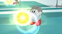 Kirby using Sun Salutation on Wii Fit Studio.