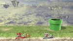A Warp Pipe in Mario's SSB4 on-screen appearance.