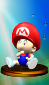 Baby Mario trophy in Super Smash Bros. Melee.