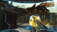 The Charge Beam in usage in Metroid Prime 3: Corruption.