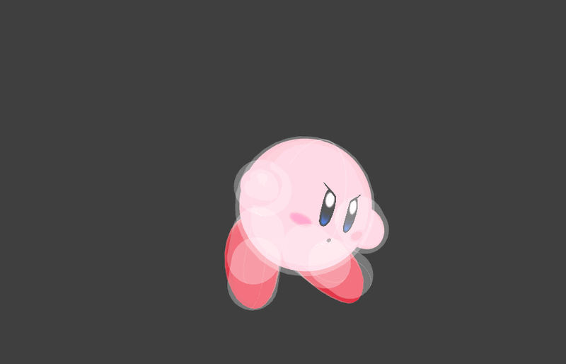 File:KirbyCopyIvysaurBulletSeedStartupAerialSSBU.gif