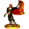 Trophy of Ganondorf as he appears in Ocarina of Time 3D.
