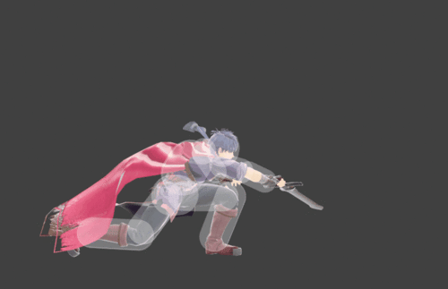Hitbox visualization for Ike's Quick Draw
