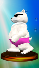 Polar Bear trophy from Super Smash Bros. Melee.