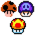 Poison Mushrooms in the Japanese Super Mario Bros. 2, Super Mario All-Stars (SMB: The Lost Levels) and Super Mario Kart
