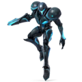 Dark Samus with her Arm Cannon in Ultimate.