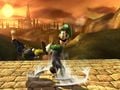 Luigi's back throw in Super Smash Bros. Brawl.