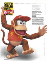Scan of Smash Files #13 from volume 221 of Nintendo Power, featuring Diddy Kong.