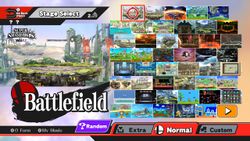 Stage select for SSBU.