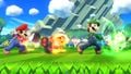Mario and Luigi throwing Fireballs in Super Smash Bros. for Wii U.