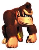 Artwork of DK from Donkey Kong 64, which inspired his appearance in Melee.