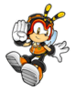 Brawl Sticker Charmy Bee (Knuckles' Chaotix).png