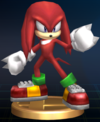 Knuckles trophy from Super Smash Bros. Brawl.