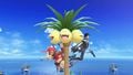 Wall clinging with Diddy Kong on Alolan Exeggutor.
