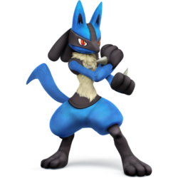 Lucario as it appears in Super Smash Bros. 4.