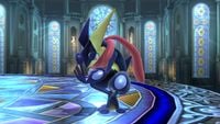 Greninja's first idle pose in Super Smash Bros. for Wii U.