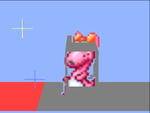 Mushroom Kingdom II's Birdo showing platforms.