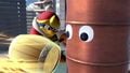 King Dedede attacking another fighter on Wrecking Crew.