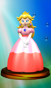 Princess Peach trophy from Super Smash Bros. Melee.
