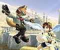 Early screenshot showing Fox with his Blaster in hand.