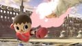 Villager attacking Ryu on the stage.