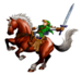 Brawl Sticker Epona & Link (Zelda Ocarina of Time).png