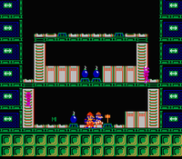 A screenshot from Wrecking Crew, featuring a Golden Hammer.