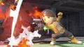 The default Mii Gunner striking Luigi with her jab on Wrecking Crew.