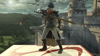 One of Ike's idle poses in Ultimate.