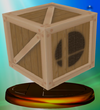 Crate trophy from Super Smash Bros. Melee.