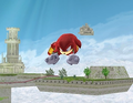 Knuckles using the Glide.