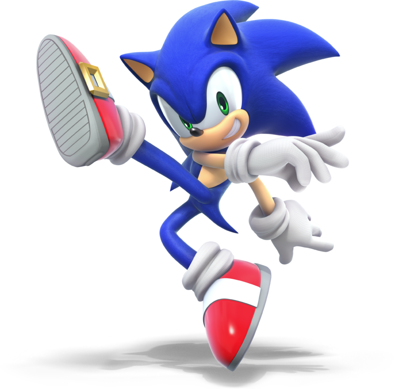 3d render of sonic the hedgehog running towards the viewer